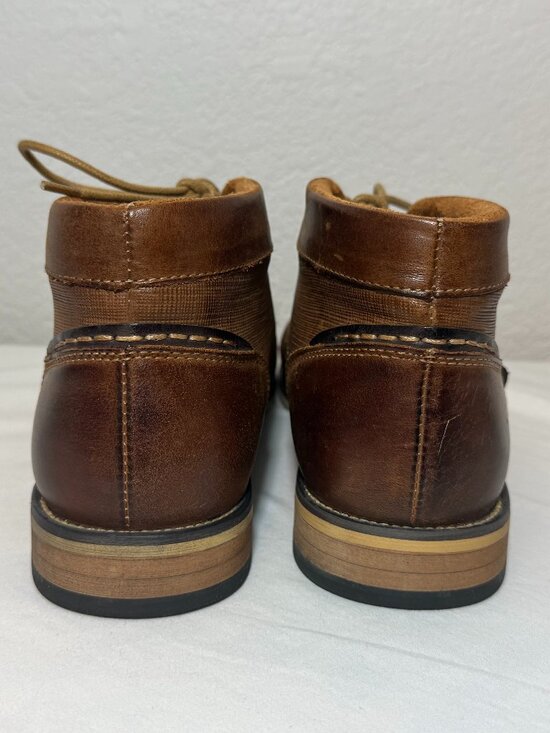 Steve Madden P-Klatin Brown Tan Leather Lace Up Chukka Boots - Mens size 9